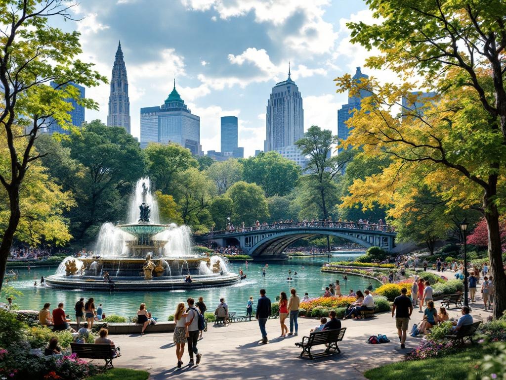 Strolling Through Central Park in New York